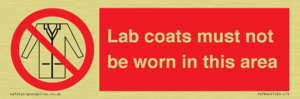 Lab coats must not be worn in this area